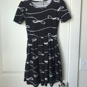 Lularoe Amelia Bows Dress, XXS LIKE NEW